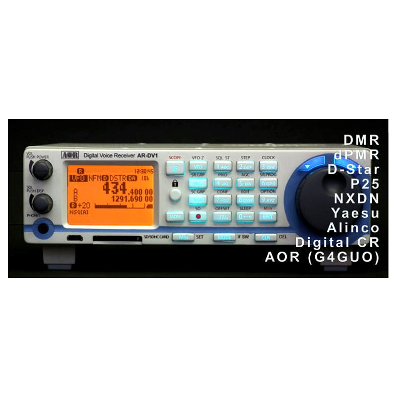 AOR AR-DV1 Ricevitore scanner per segnali vocali digitali e analogici  100KHz~1300MHz MANUALE E GARANZIA ITALIANA