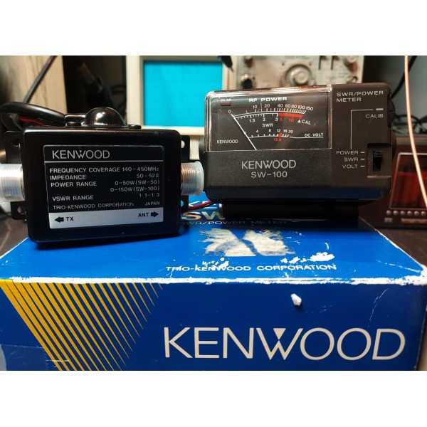 Kenwood Sw-100 USATO -  Swr/power Meter 140-450 MHz 150 Watt con testina separata