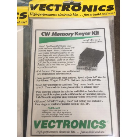 VECTRONICS VEC-221K CW Keyer kit 4 memories 128 characters each