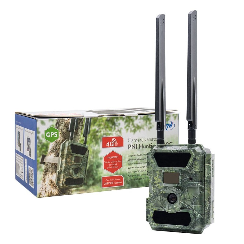 Telecamera da caccia PNI Hunting 400C 12MP con Internet 4G LTE, GPS