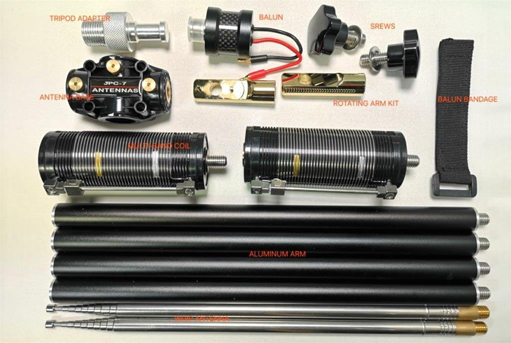 JPC-7 Antenna portatile per attivazioni multibanda HF/VHF dai 2 ai 40 Metri