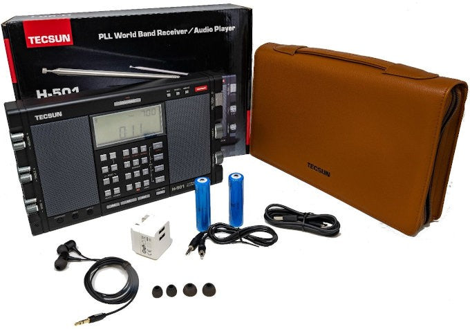 TECSUN H-501X Ricevitore 0,1-30MHz ALL MODE SSB /FM/AM DSP Stereo player