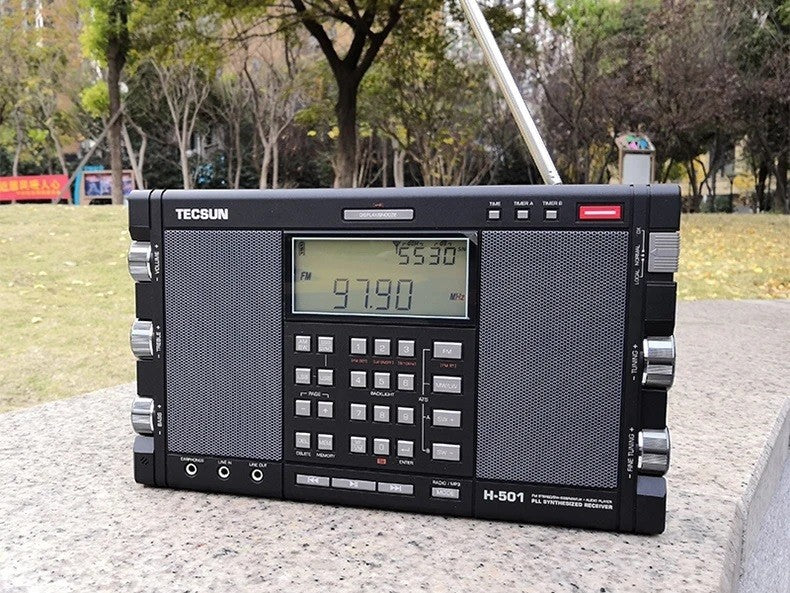 TECSUN H-501X Ricevitore 0,1-30MHz ALL MODE SSB /FM/AM DSP Stereo player