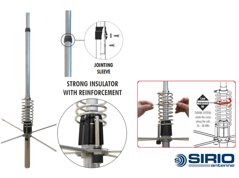 Sirio MONSOON, Antenna verticale 5/8 con taratura alla base_4