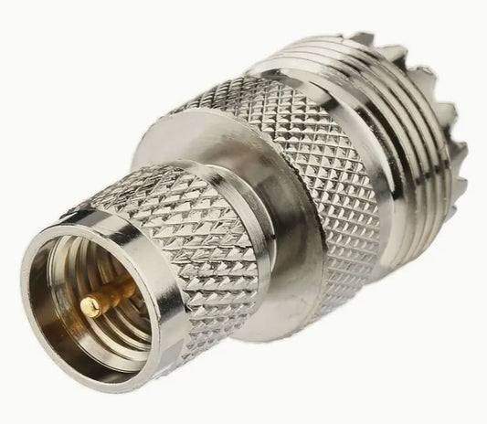 Adattatore da mini UHF maschio a SO239 UHF femmina