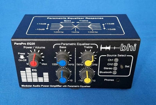 BHI ParaPro EQ20B - audio enhancer compatto con potenza di 20 W, Bluetooth ed equalizzazione parametrica