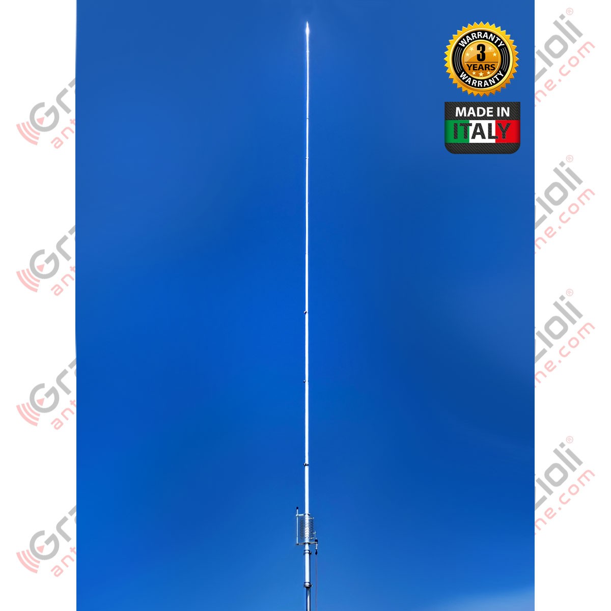 Grazioli HW20 Antenna Verticale 1/2 d'onda, HF Banda 20m Full coverage, 3 kW, 10,7 m.