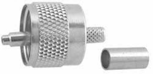 CONNETTORE PL -UHF- RG-58 A CRIMPARE Isolamento in Teflon