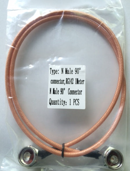 Cavo di raccordo coassiale professionale RG-142 connettori N a 90Â° 1 metro