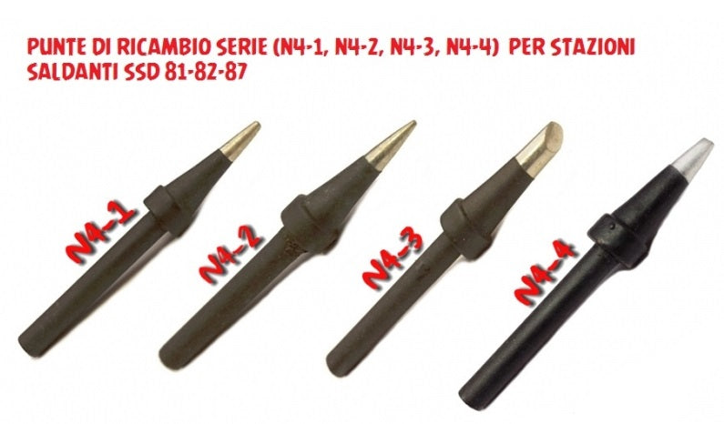 10 PUNTE RICAMBIO PER STAZIONE SALDANTE LAFAYETTE SSD-12/ 6 / 17 / 81 / 82 / 87