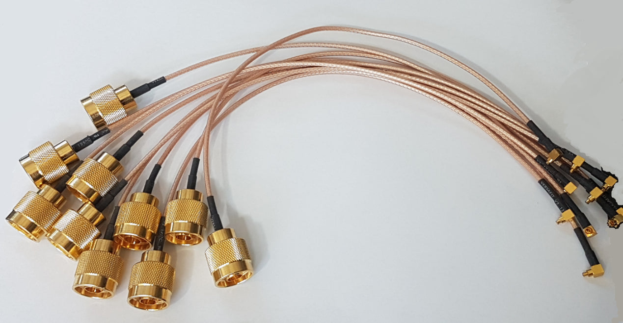 Cavetto adattatore da Maschio MCX a Maschio N lungo 30 cm. RG-316 teflon