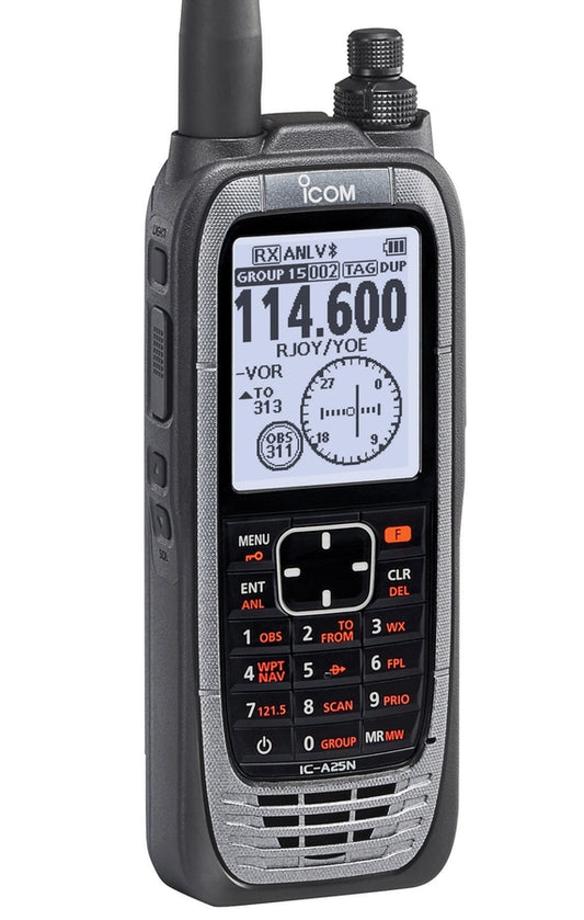 IC-A25NE Ricetrasmettitore aereonautico 6 W PeP con GPS e Bluetooth