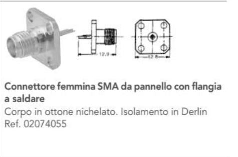 CONNETTORE SMA DA PANNELLO A SALDARE