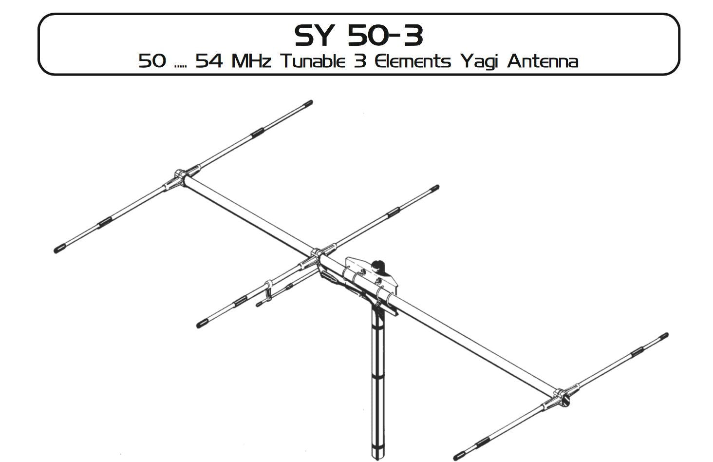 SIRIO SY50-3 Antenna direttiva 3 elementi per i 6 metri