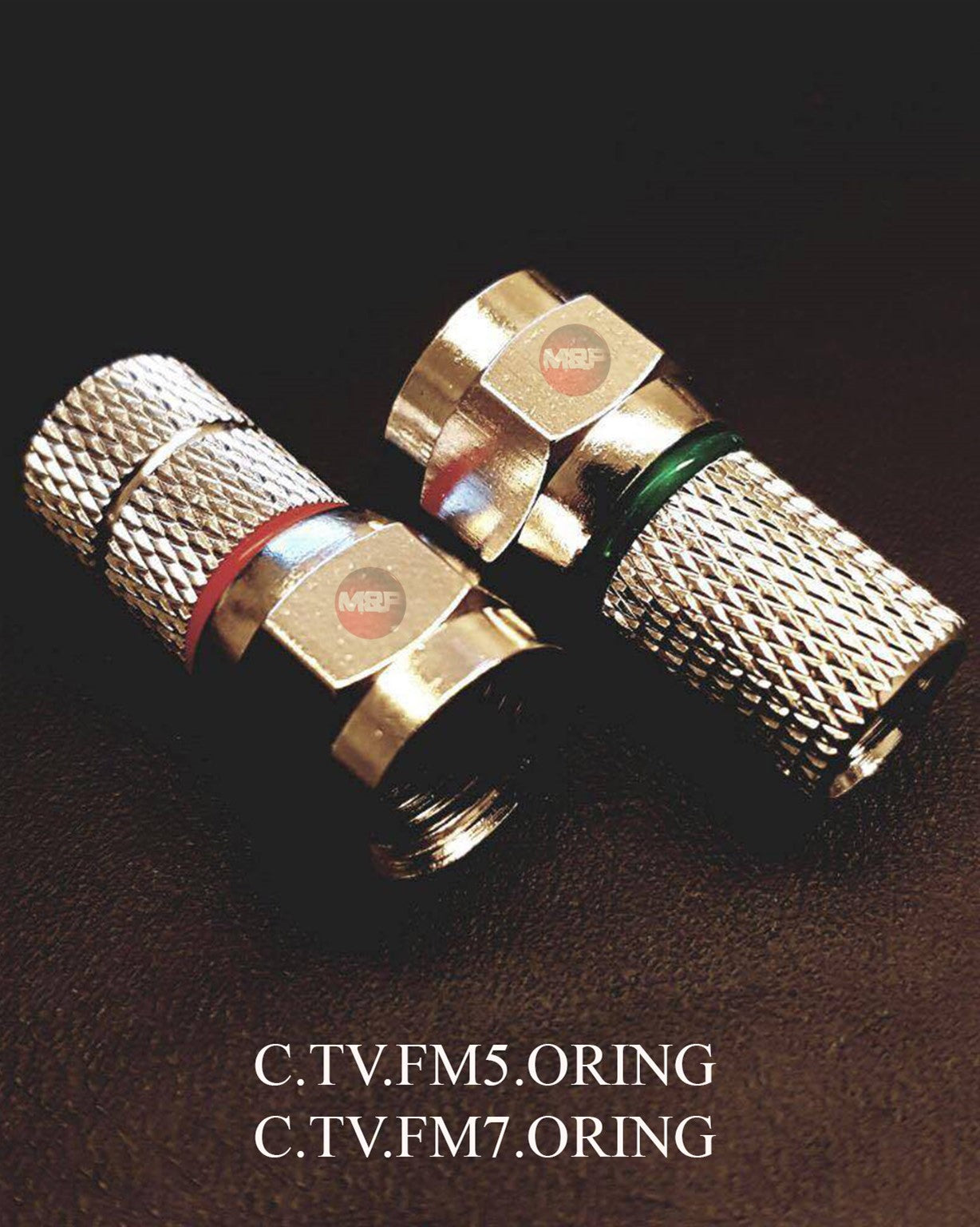 C.TV.FM7/ORING - Coppia connettori F per cavi da 6,5 a 7 mm