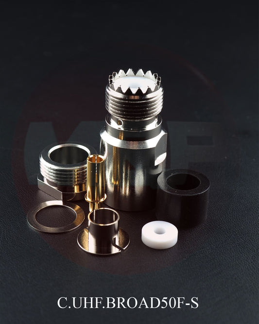 Messi e Paoloni  C.UHF.BROAD50F-S - Connettore UHF femmina per cavi da 10,3 mm