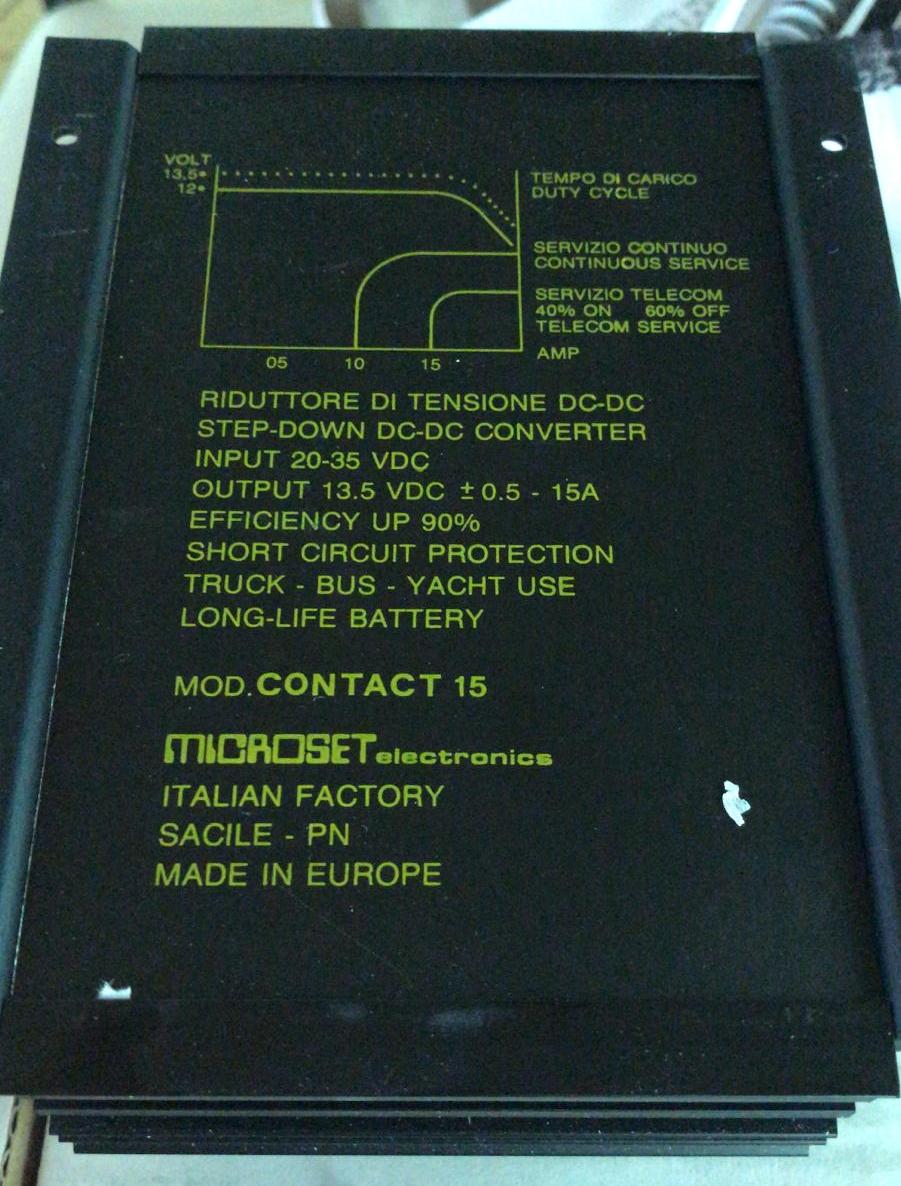 MICROSET CONTACT 15 riduttore di tensione da 26/35V a 13,8 V 15 A
