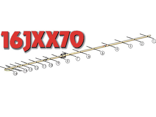16JXX70 Antenna direttiva 430Mhz