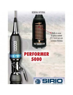 SIRIO PERFORMER 5000 PL - Antenna alte potenze CB completa di base attacco PL