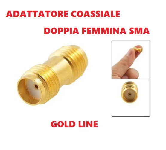 ADATTATORE DOPPIA FEMMINA SMA GOLD