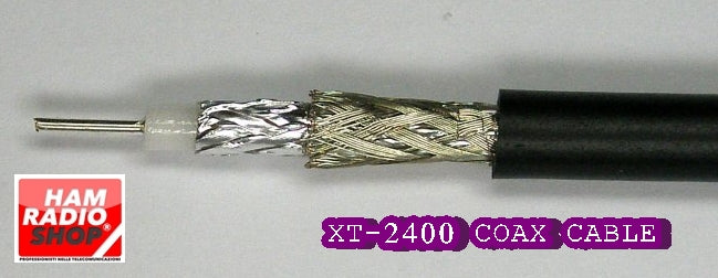 XT-2400 CAVO COASSIALE BASSA PERDITA DOPPIA CALZA 2.4 GHZ al metro