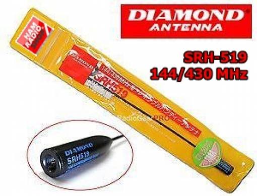 DIAMOND SRH-519 Antenna per portatili  banda 144-430 MHz CODA DI TOPO