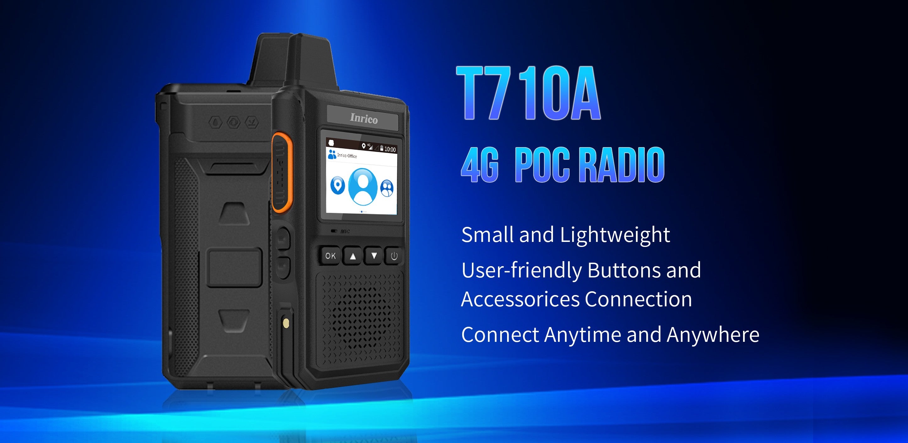 Inrico T710A PoC Radio portatile  4G LTE con dispay
