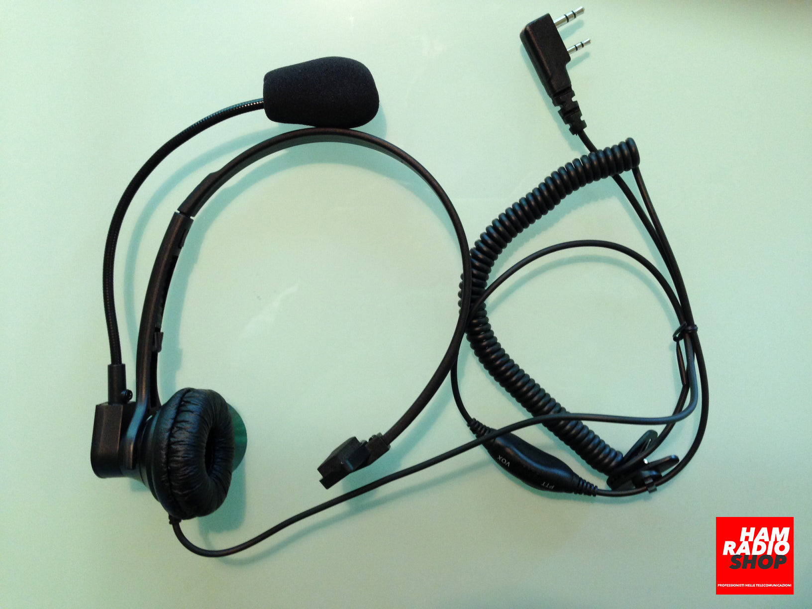 Cuffia con microfono ad archetto + PTT PER PORTATILI KENWOOD WOUXUN BAOFENG