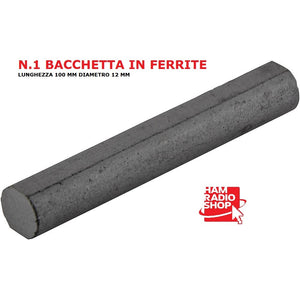 Barra In Ferrite Per Antenne Radio - Asta 10x25 Mm, Materiale Ferromagnetico, Ideale Per Balun, Soppressori E Costruzioni HAM, Grigio Scuro