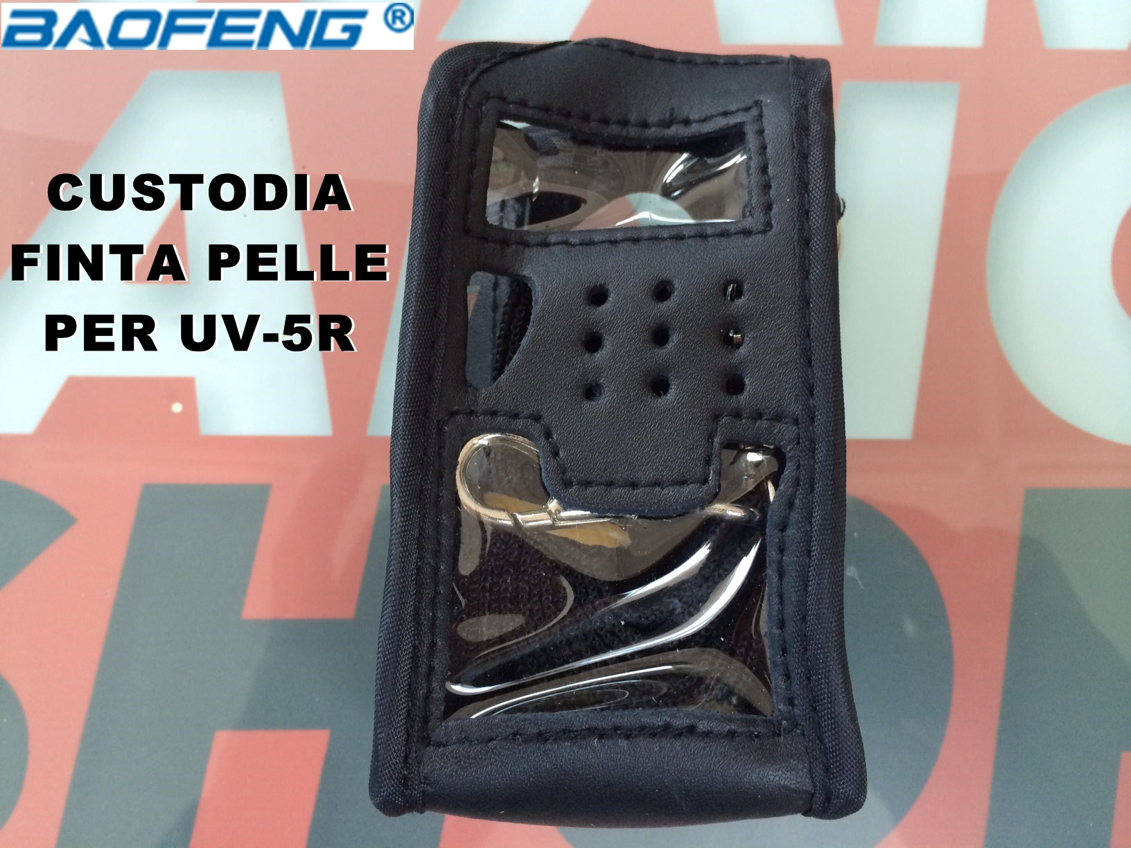 Baofeng - Custodia in finta pelle per UV-5 e UV-9