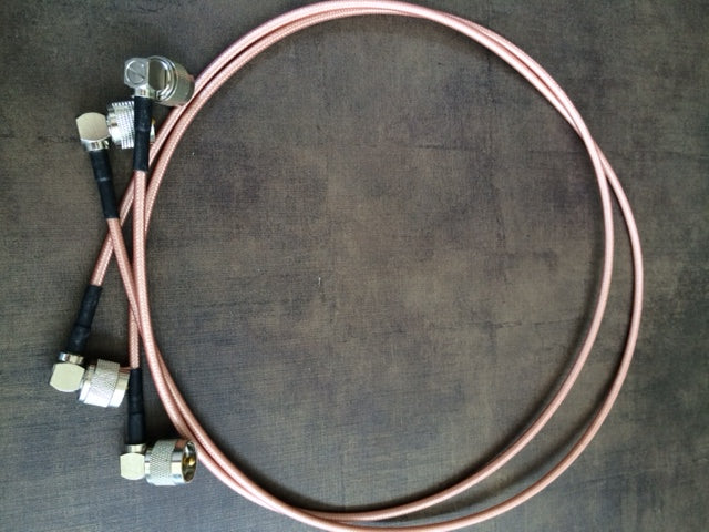 Cavo di raccordo coassiale professionale RG-142 connettori PL a 90 gradi  1 metro