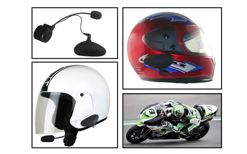 COPPIA DI AURICOLARI CON MICROFONO BLUETOOTH PER CASCO - INTERFONO 150 METRI