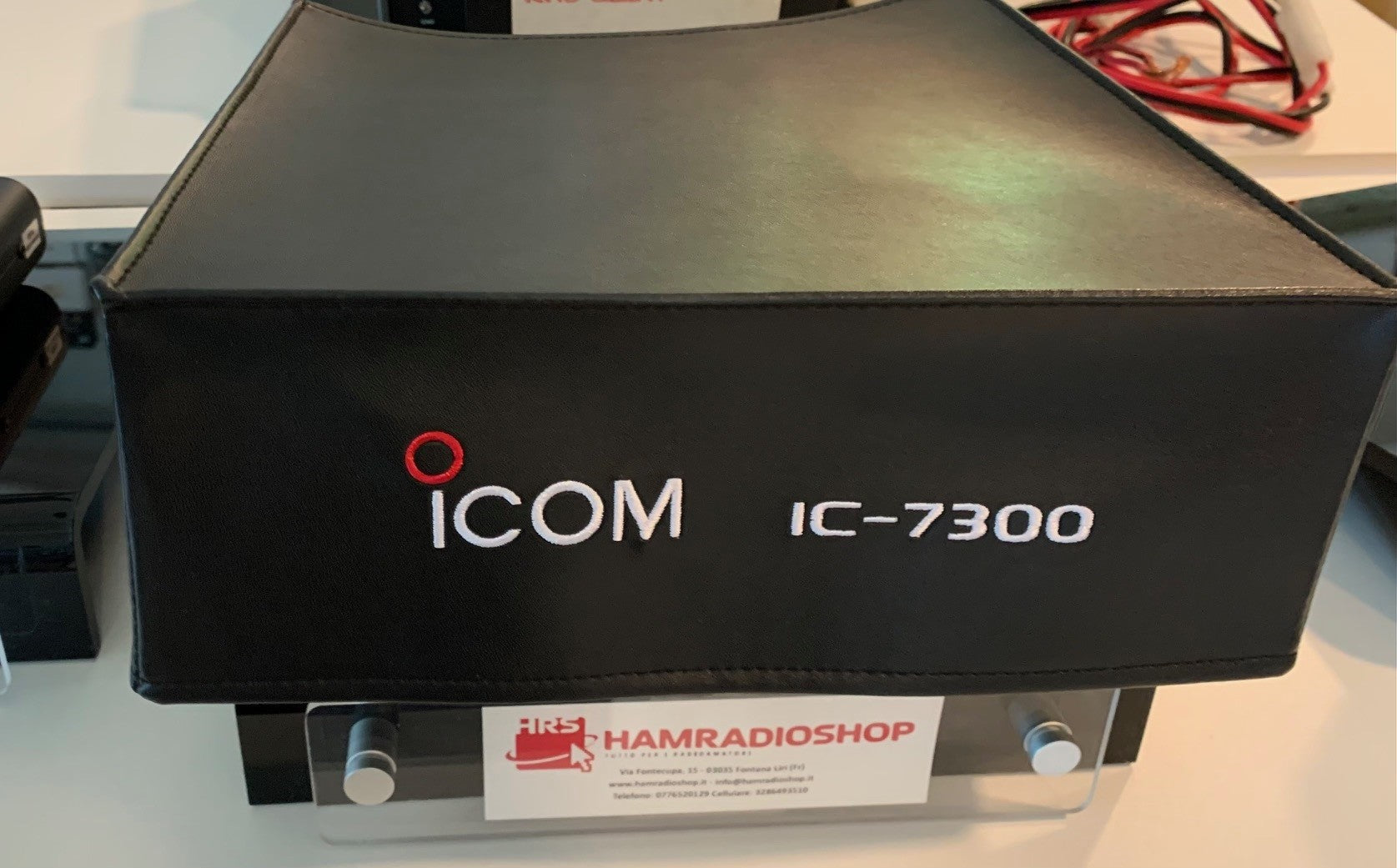 Cover di protezione antipolvere nera Icom con logo per IC-7300